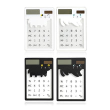 Load image into Gallery viewer, Transparent cute cartoon 8-digit calculator Solar energy mini Portable calculator School Supplies kawaii

