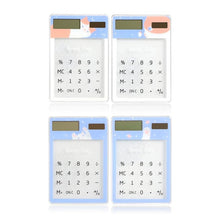 Load image into Gallery viewer, Transparent cute cartoon 8-digit calculator Solar energy mini Portable calculator School Supplies kawaii
